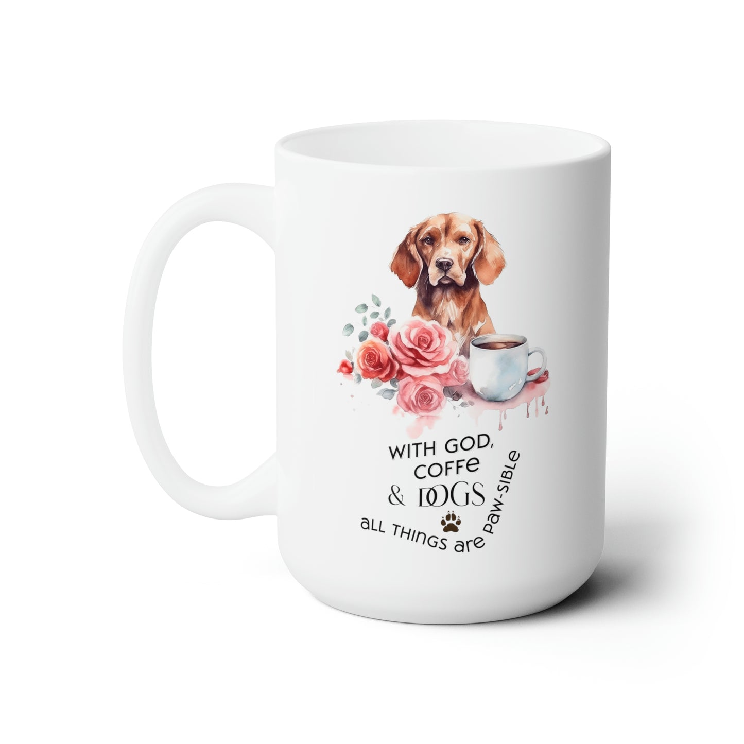 With God coffee and dogs mug