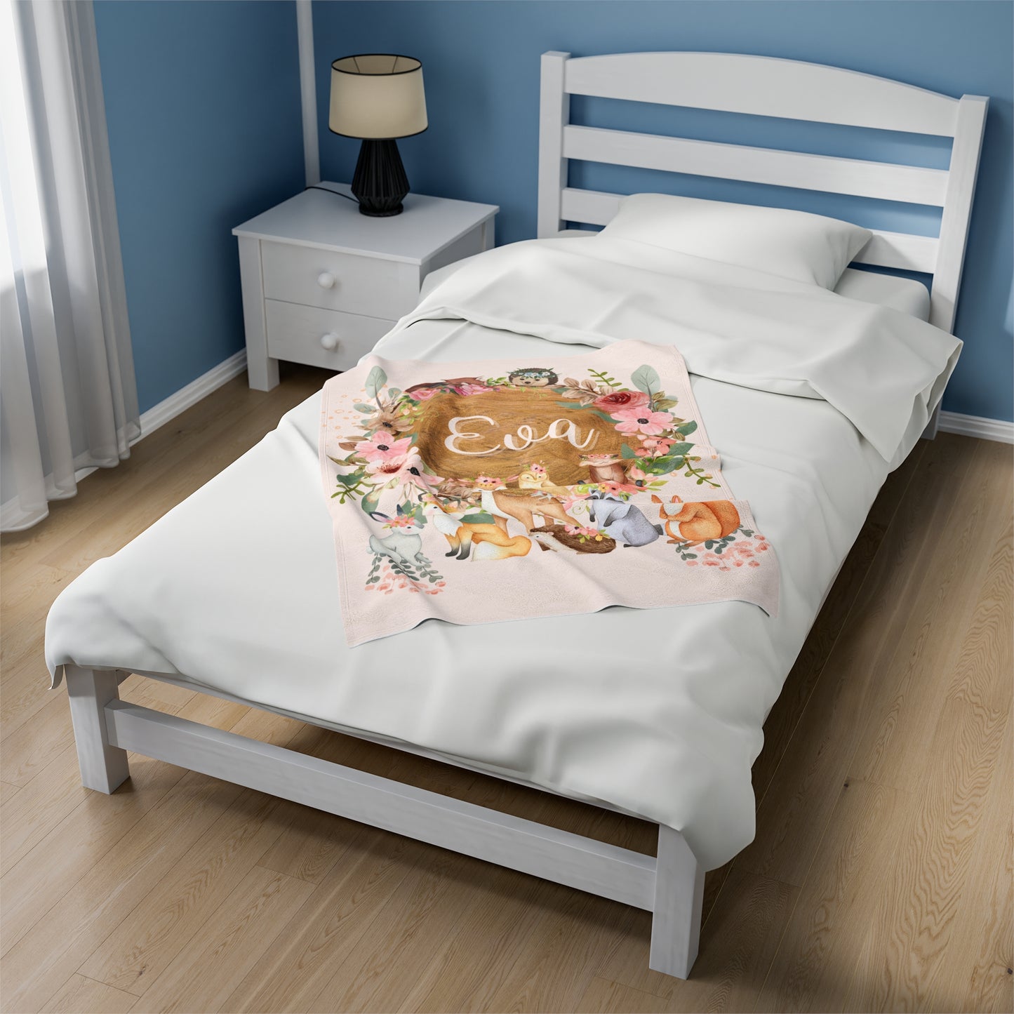 Baby girl personalized blanket
