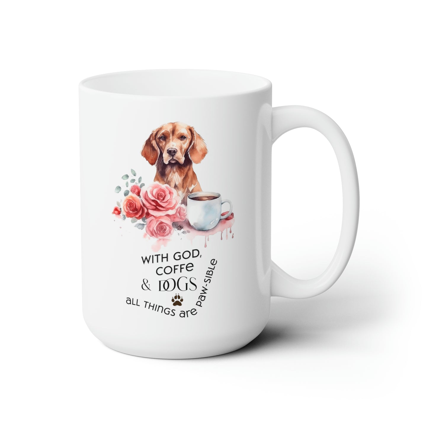 With God coffee and dogs mug