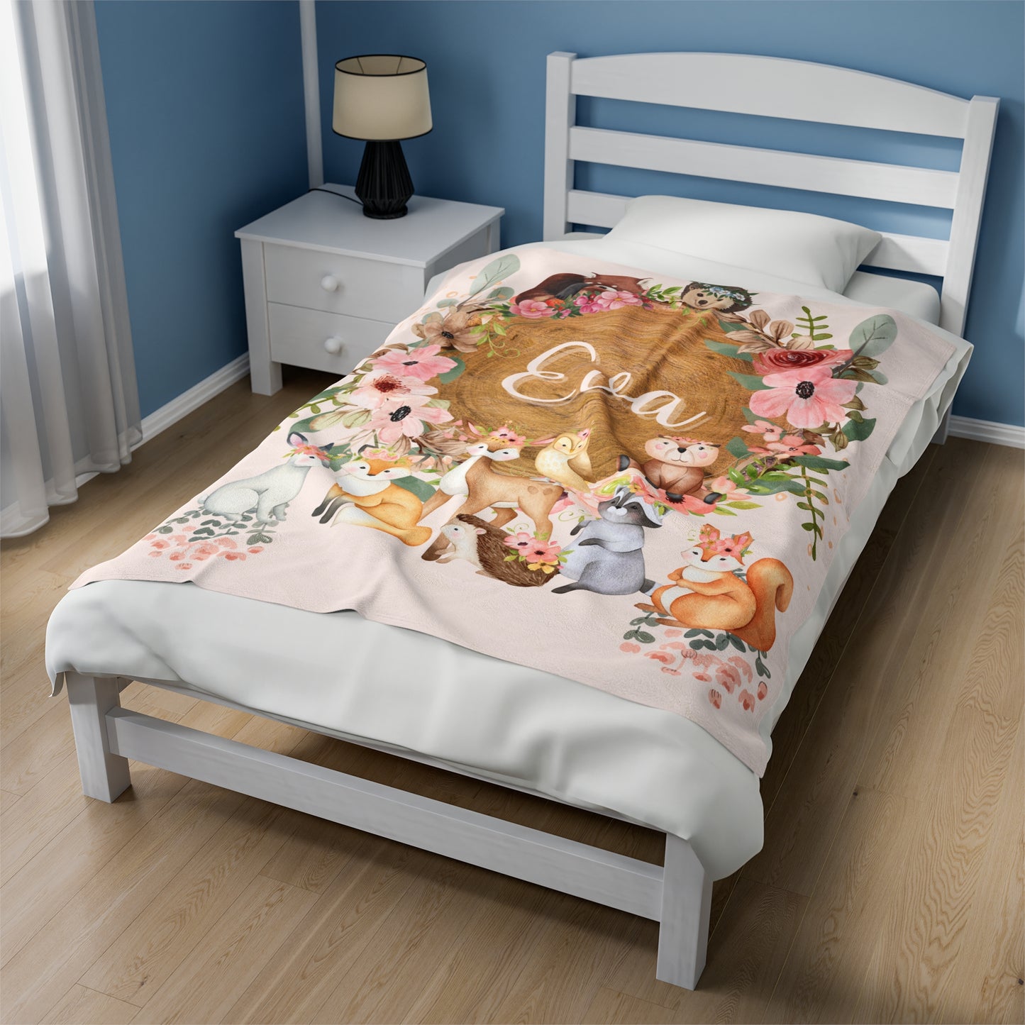Baby girl personalized blanket