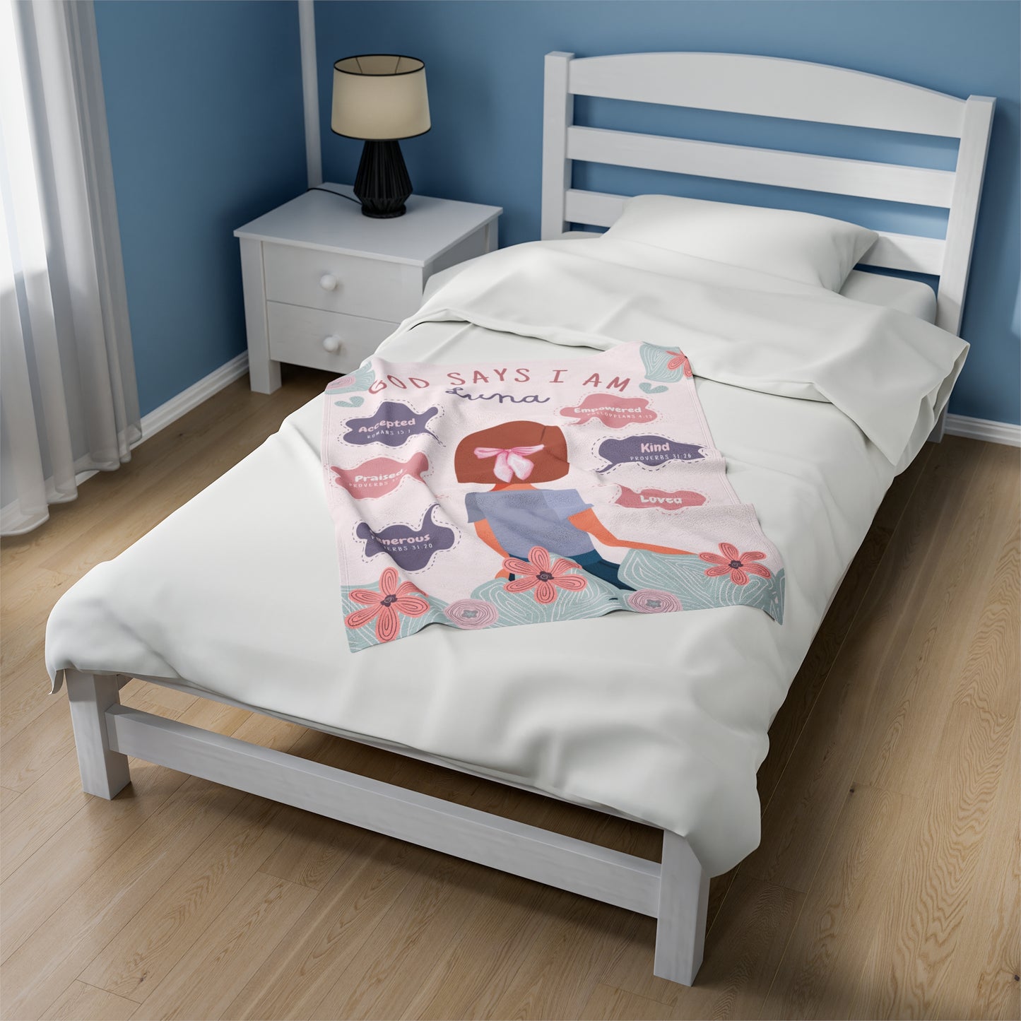 God says I am (Personalized) Plush Blanket