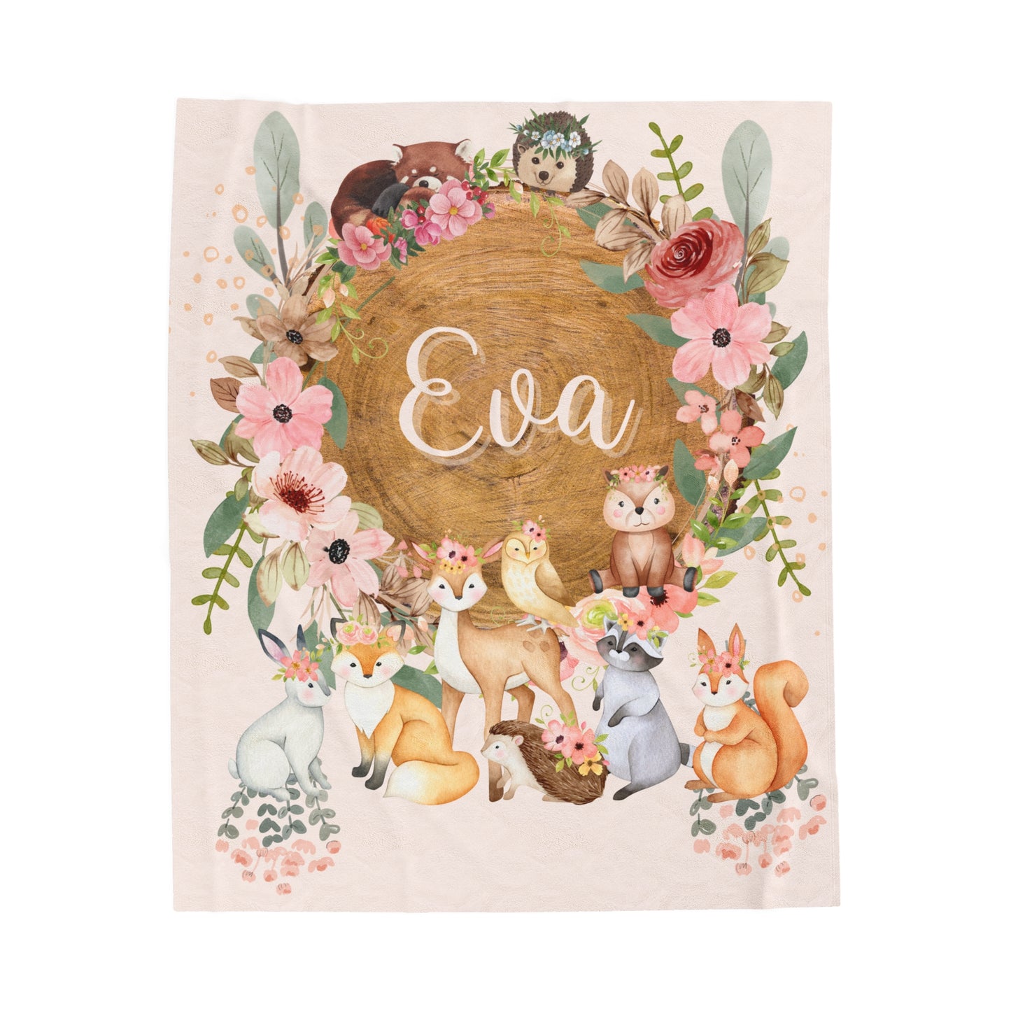 Baby girl personalized blanket