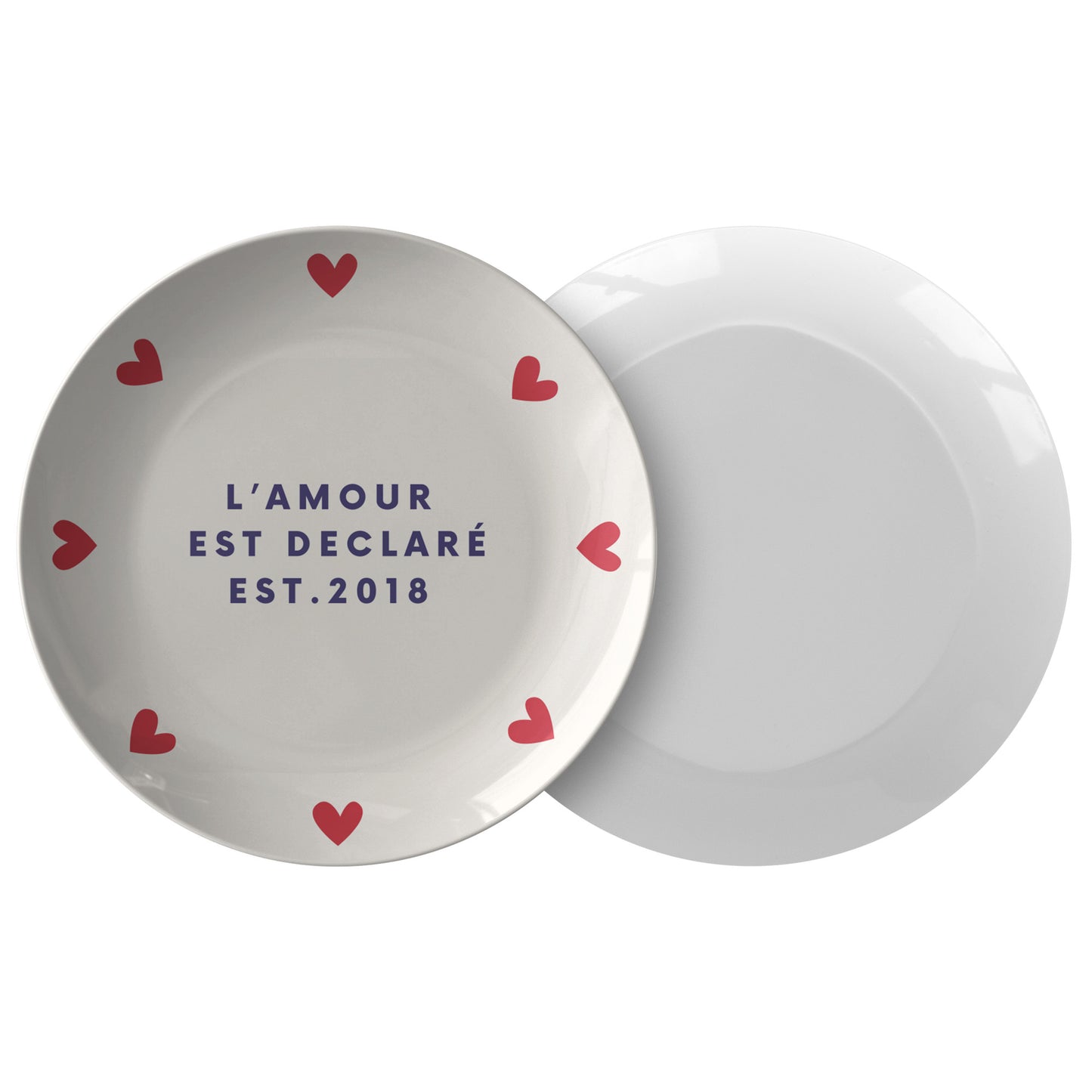 L' Amour Est Declare Personalized plate, anniversary gift