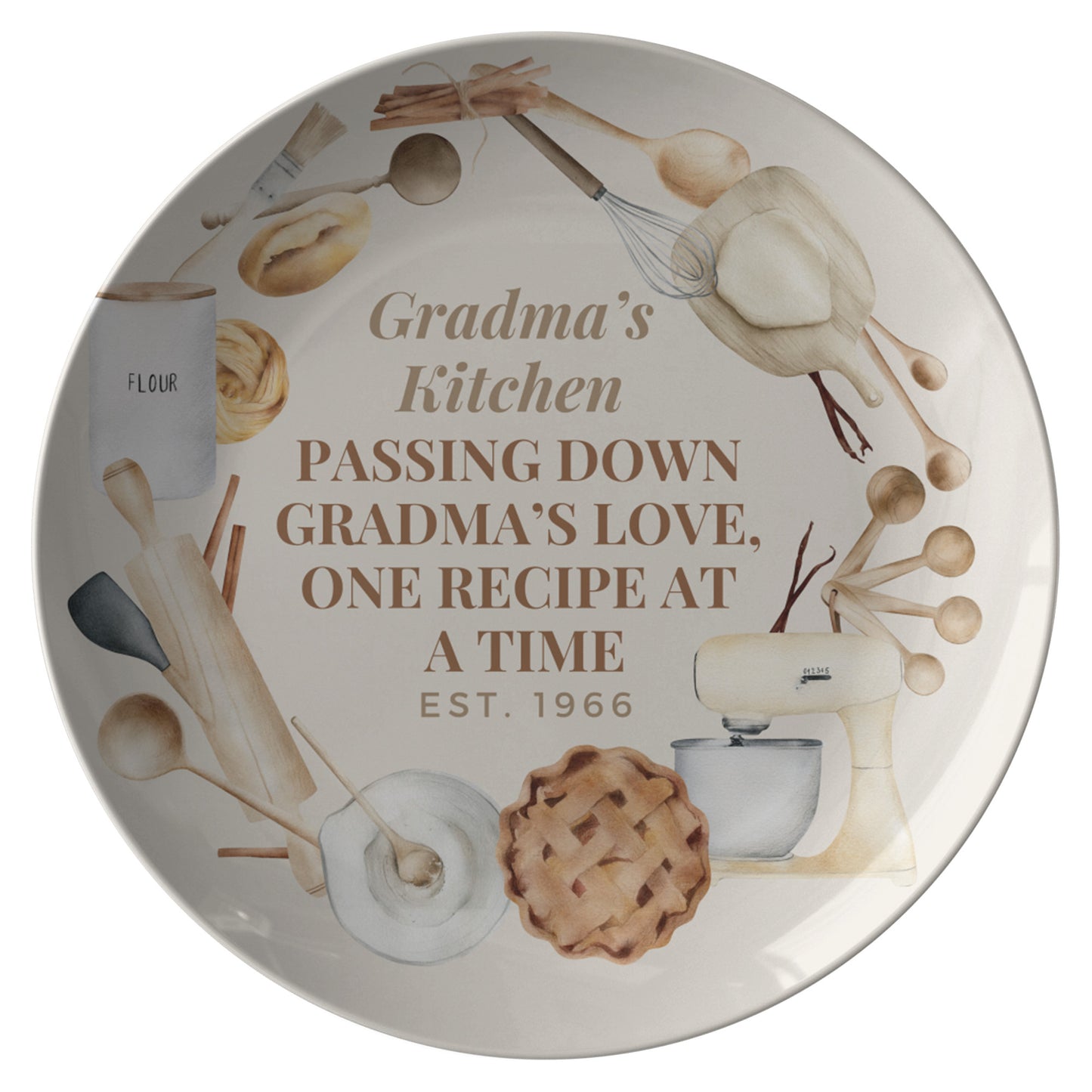 Personalize Gradma's Kitchen Plate