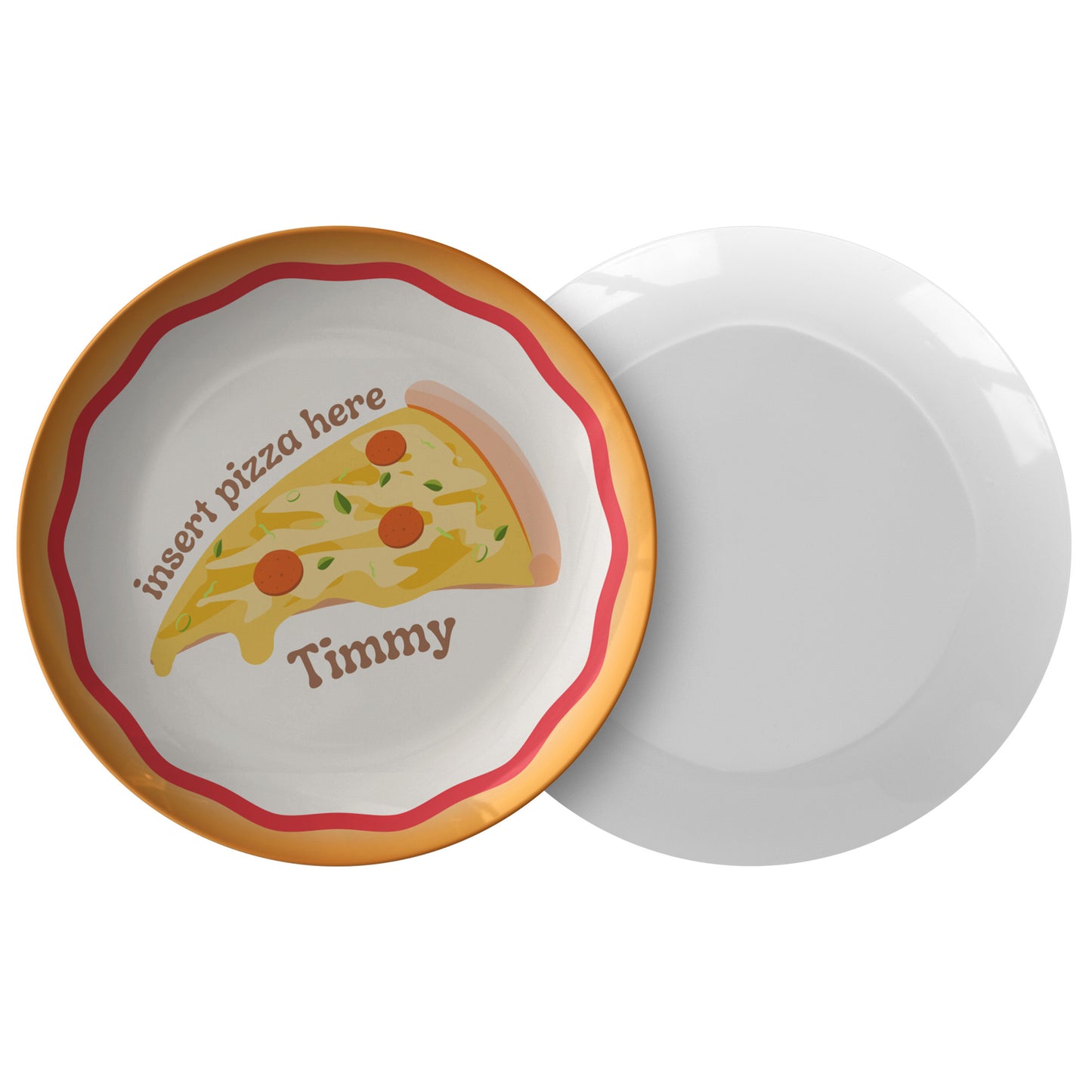 Pizza personalized plate