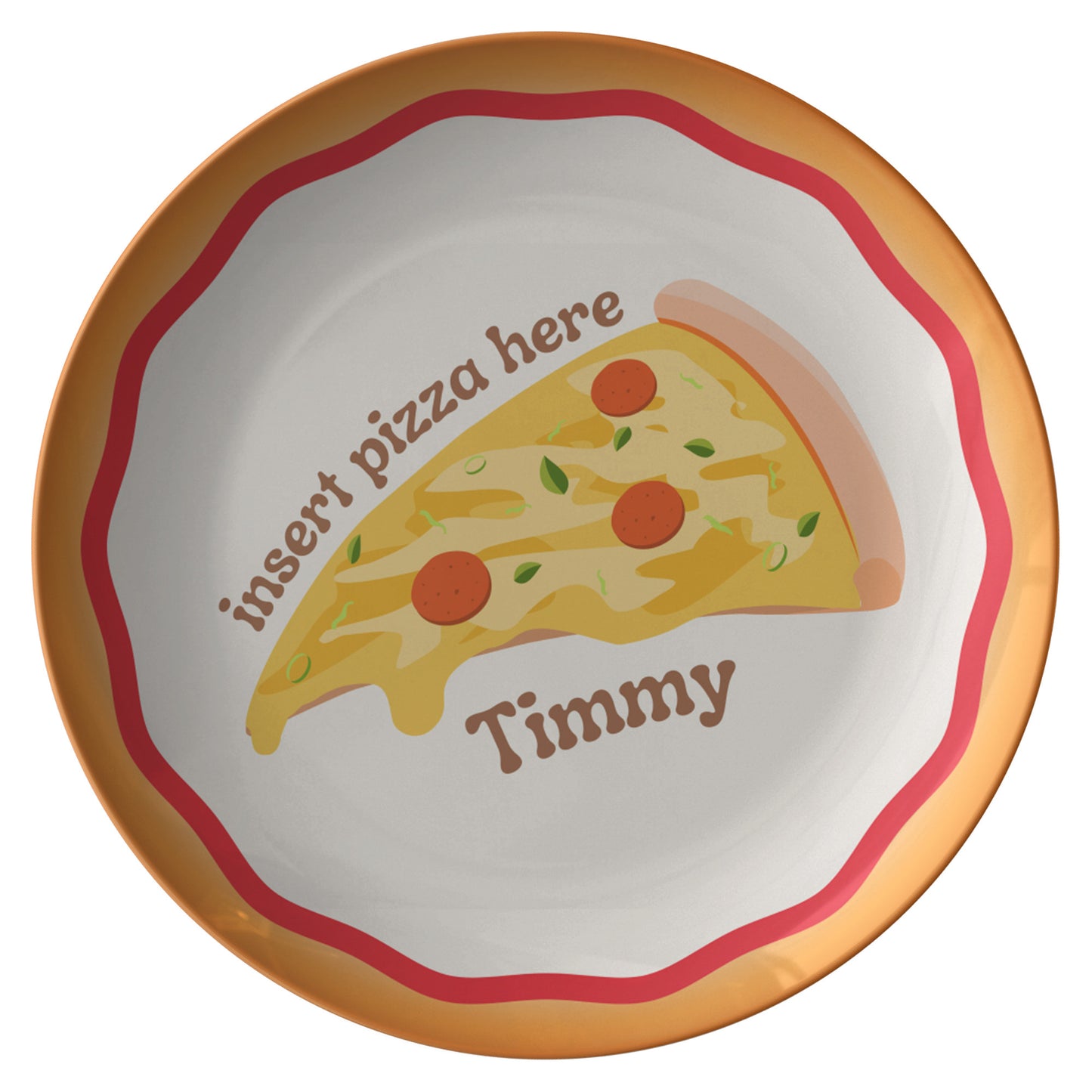 Pizza personalized plate