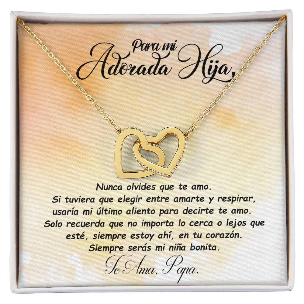 collar de Corazones enlazados | Regalo para hija | Collar para hija