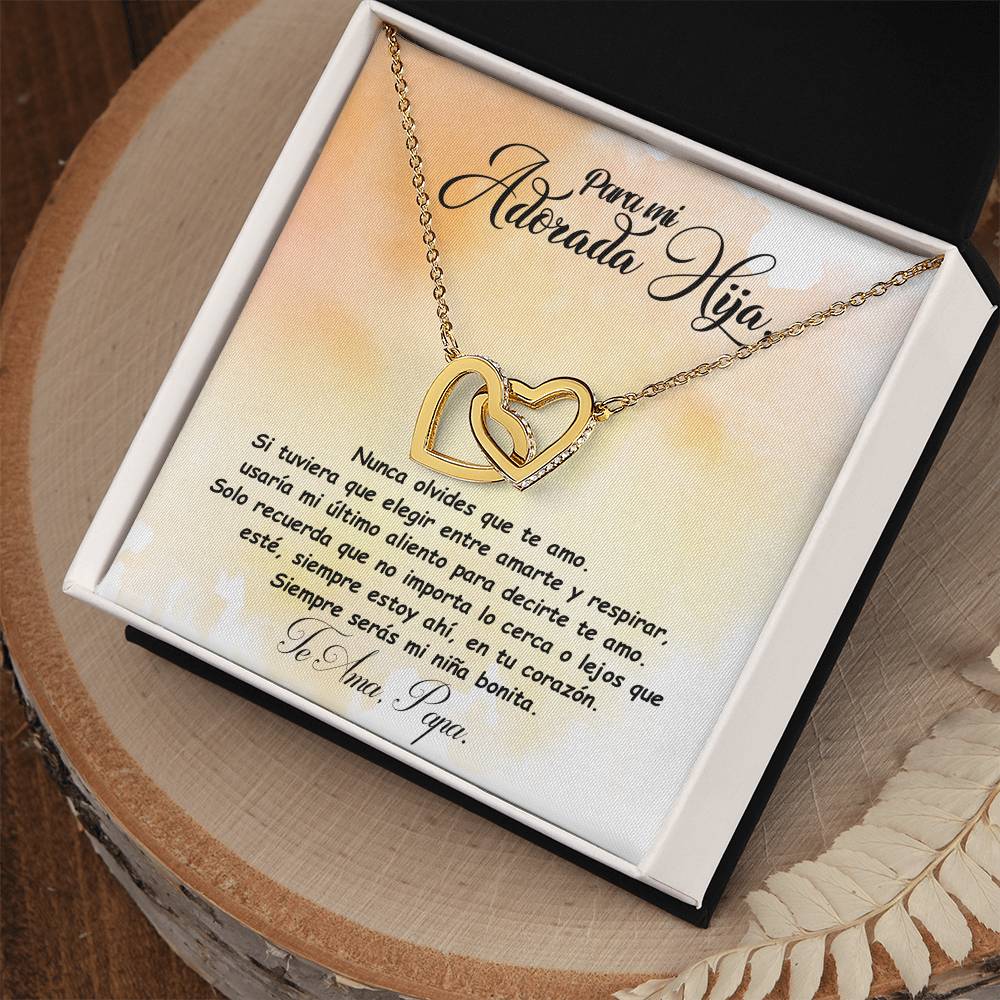 collar de Corazones enlazados | Regalo para hija | Collar para hija