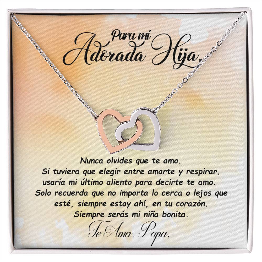 collar de Corazones enlazados | Regalo para hija | Collar para hija