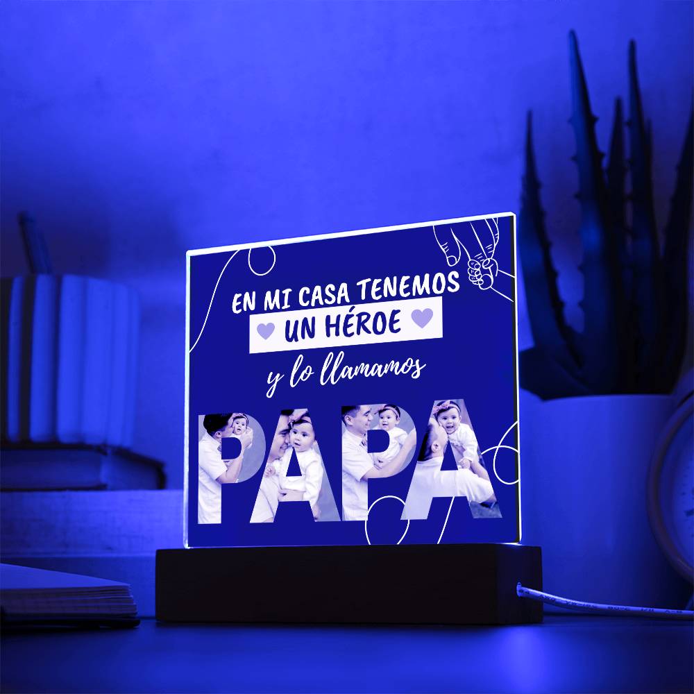 Mi Heroe Papa Acrilic Plaque