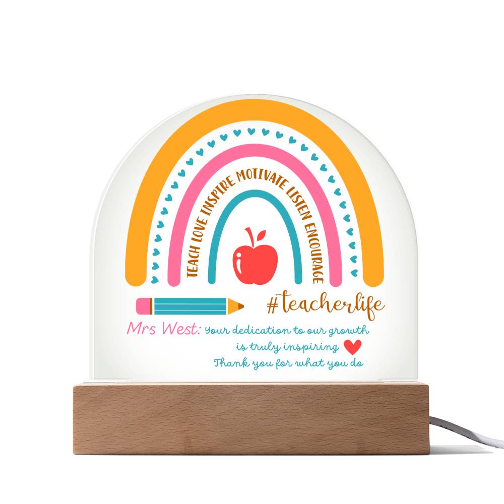 Personalize Acrylic Dome for teachers