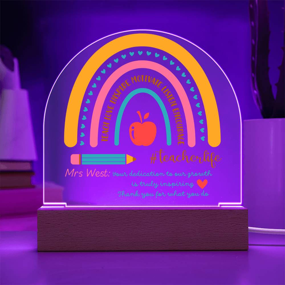 Personalize Acrylic Dome for teachers