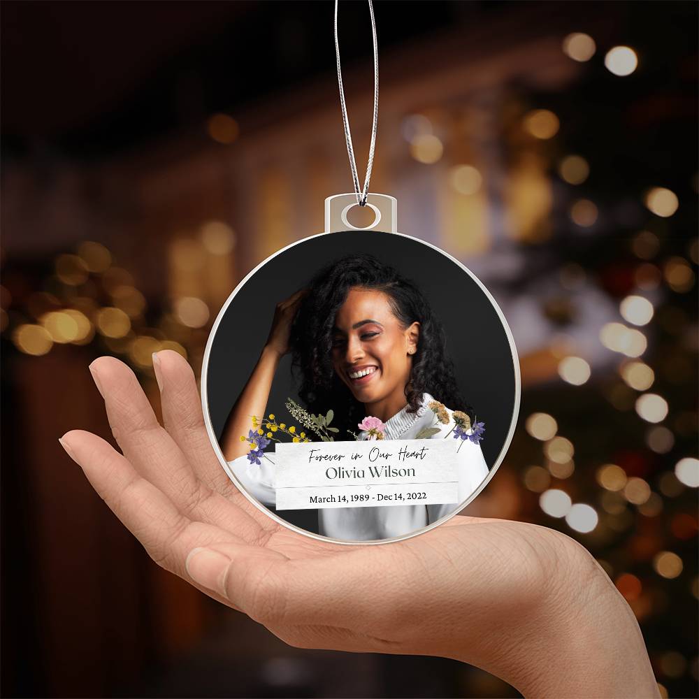 Forever in our Heart.. Christmas or Car Ornament