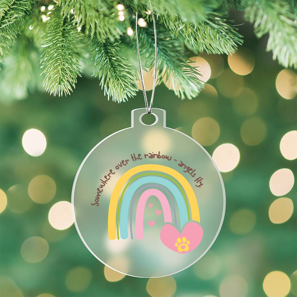 Somewhere over the rainbow - Angels Fly .. Christmas ornament or Car Ornament
