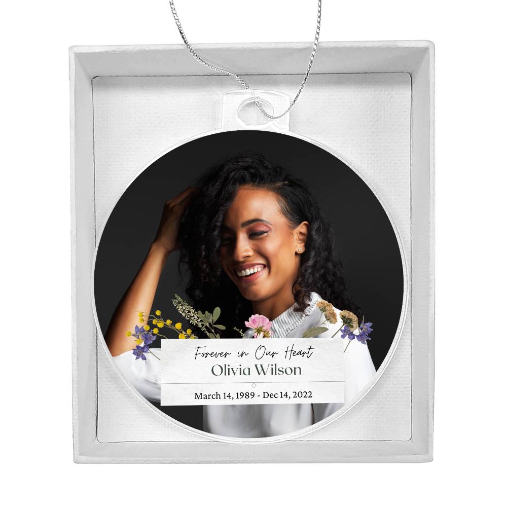 Forever in our Heart.. Christmas or Car Ornament