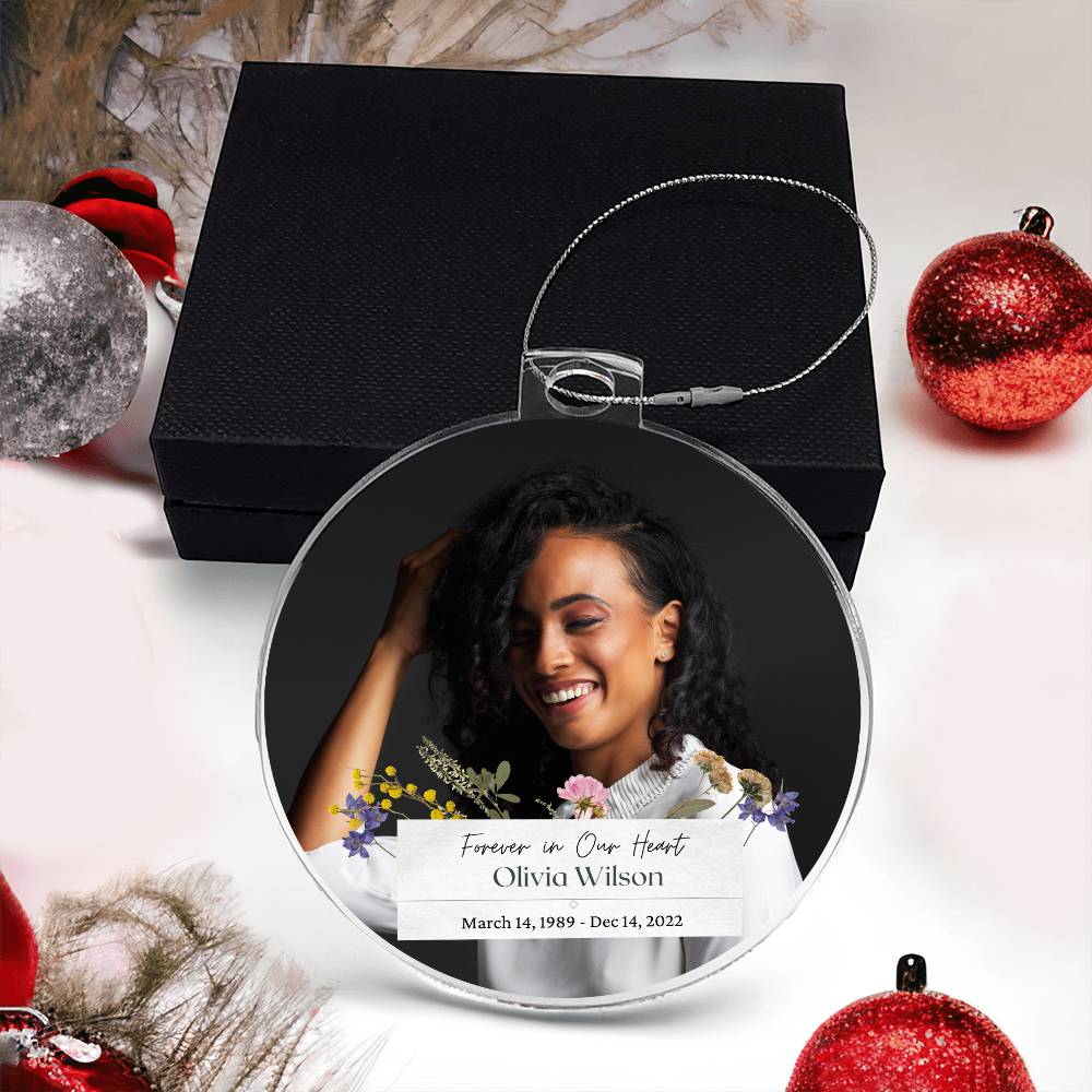Forever in our Heart.. Christmas or Car Ornament