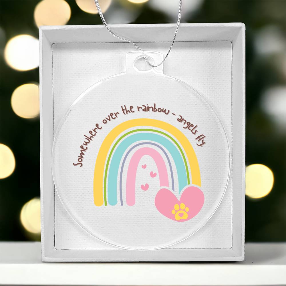 Somewhere over the rainbow - Angels Fly .. Christmas ornament or Car Ornament