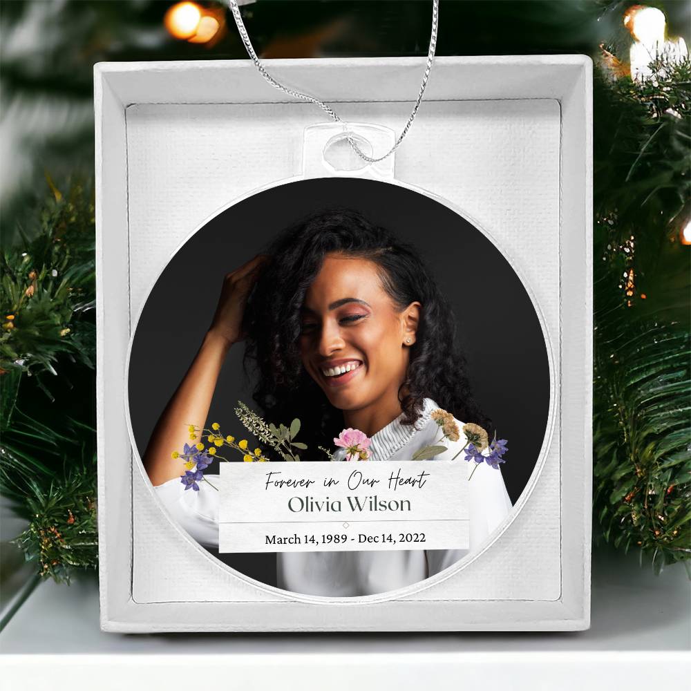Forever in our Heart.. Christmas or Car Ornament