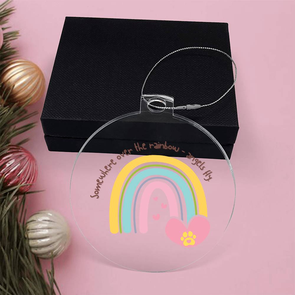 Somewhere over the rainbow - Angels Fly .. Christmas ornament or Car Ornament