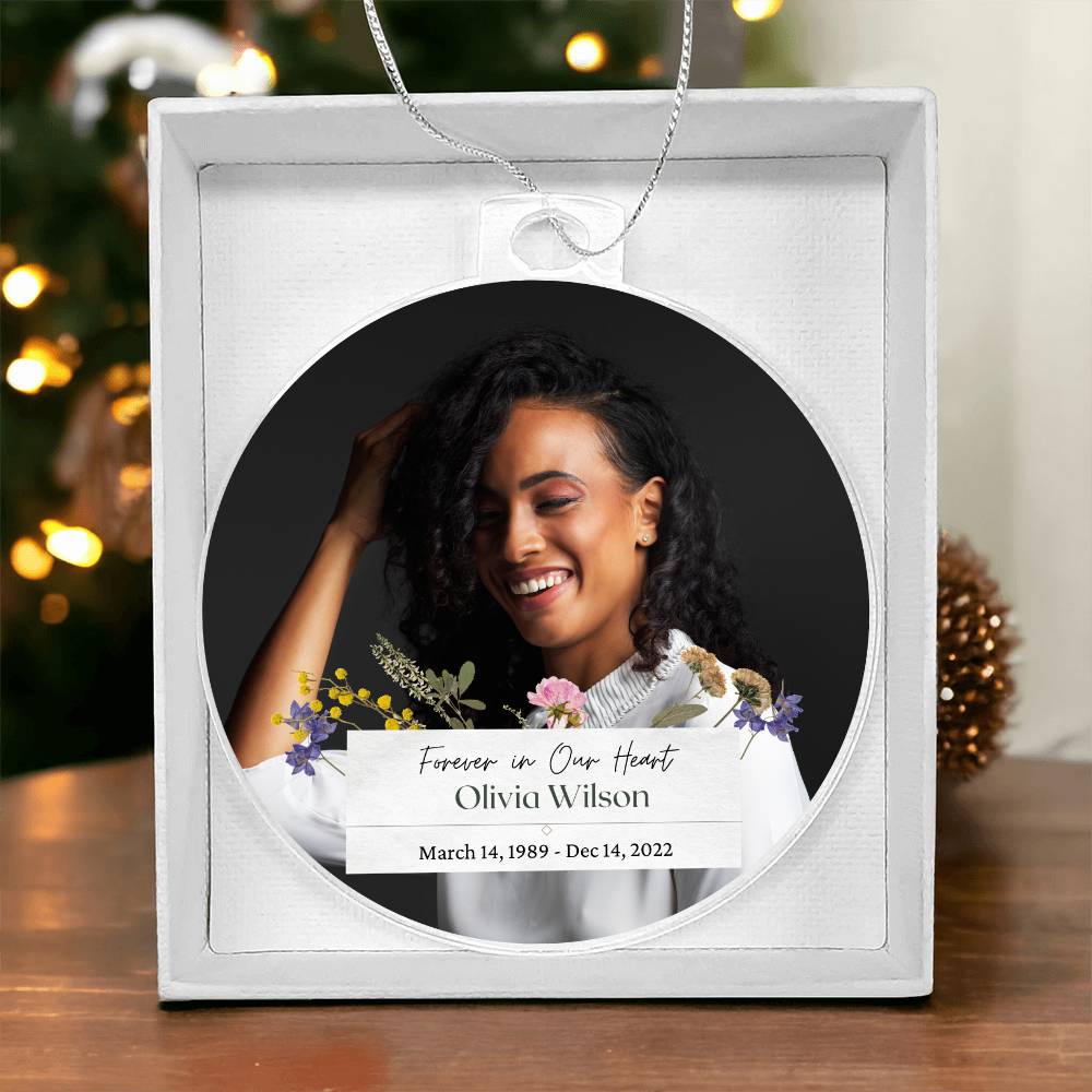 Forever in our Heart.. Christmas or Car Ornament