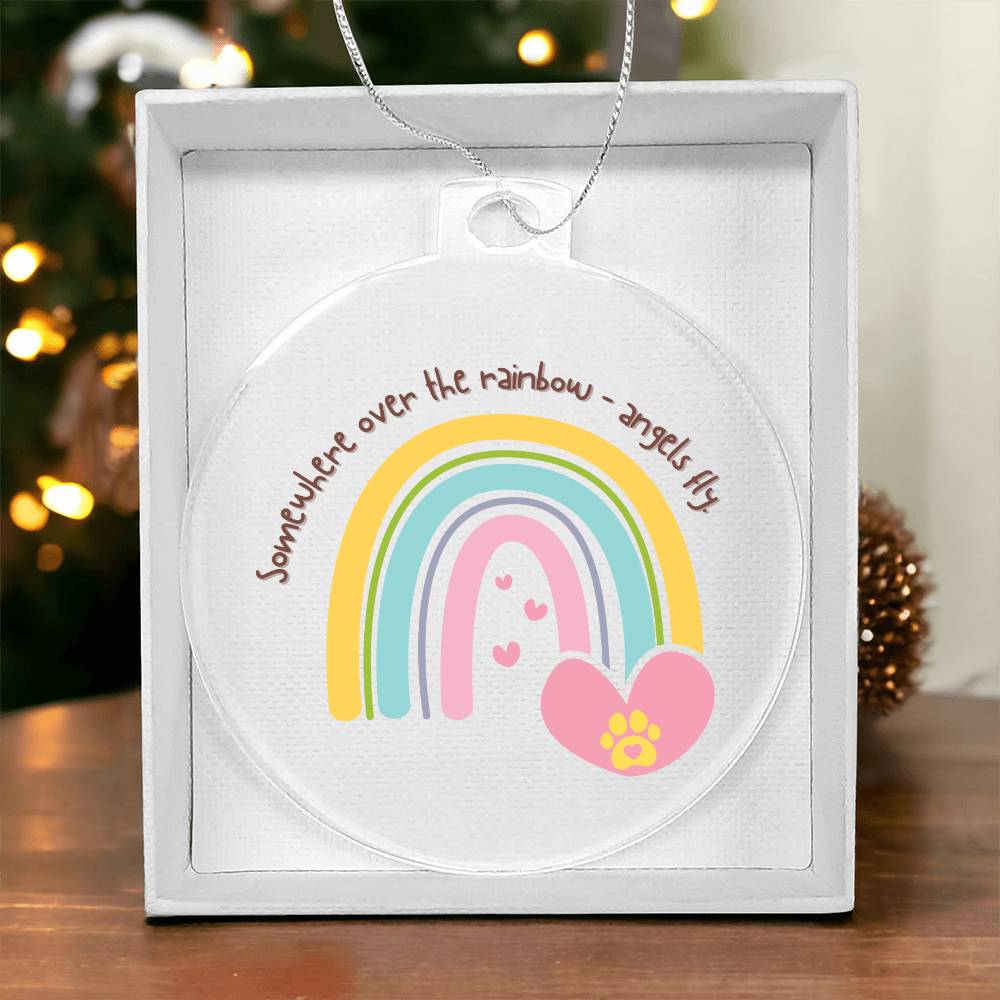 Somewhere over the rainbow - Angels Fly .. Christmas ornament or Car Ornament