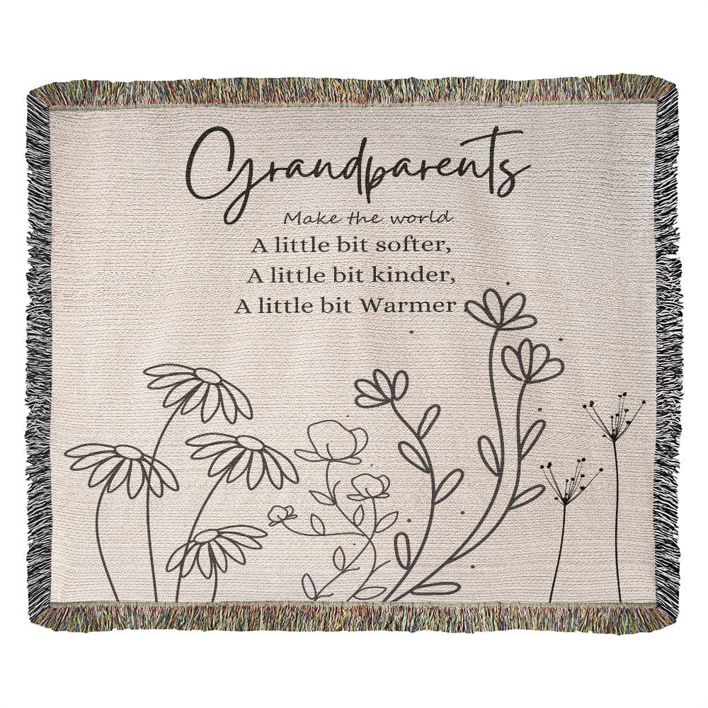 Grandparents (make the world) Woven blanket