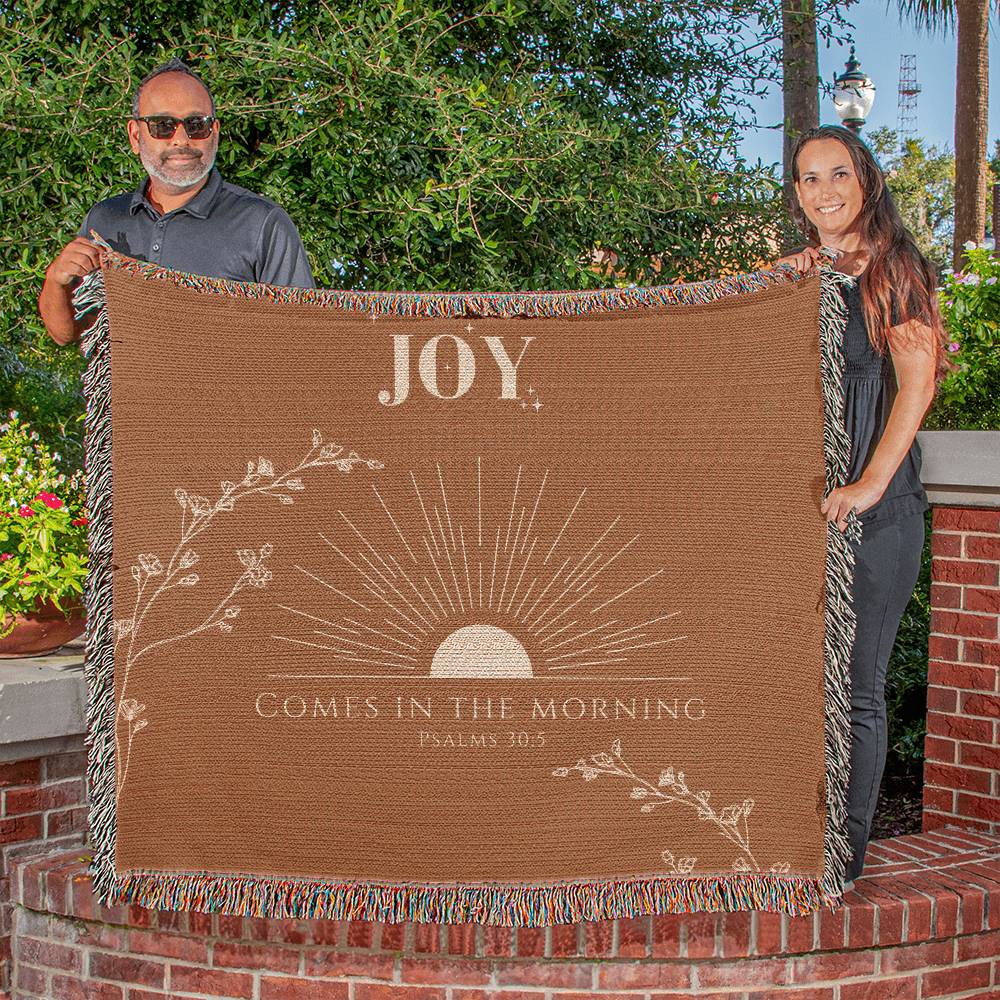 Joy Come in the Morning Woven Blanket