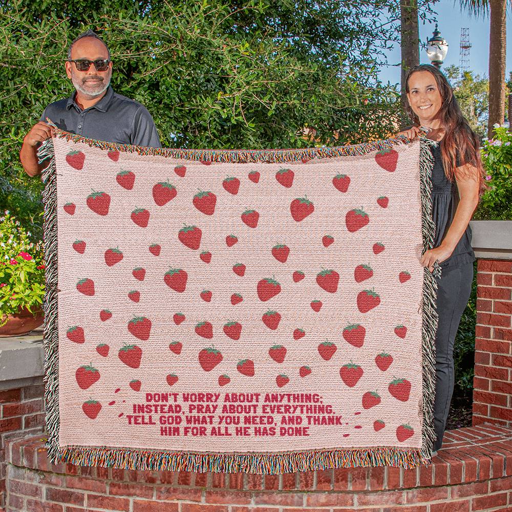 Don't Worry about Anything Heirloom Woven Blanket