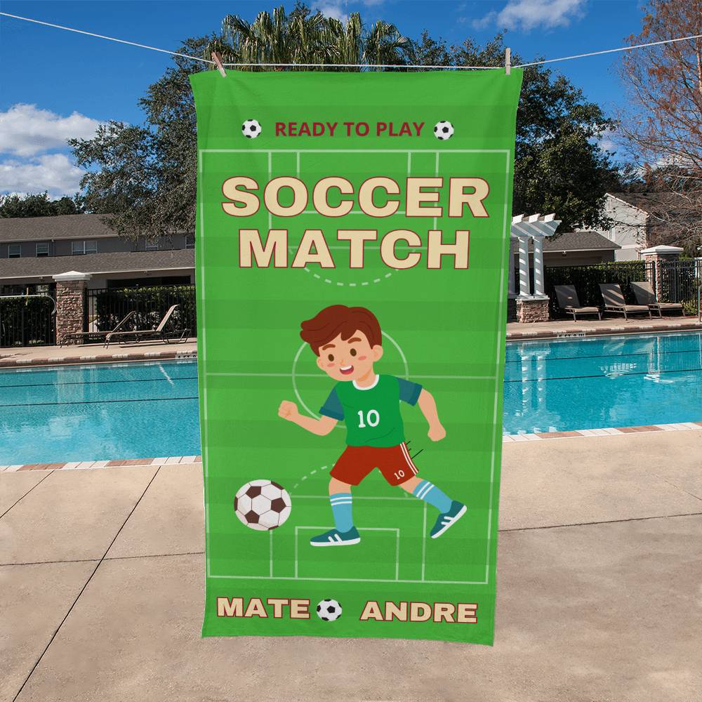 Personalized Soccer Beach towel