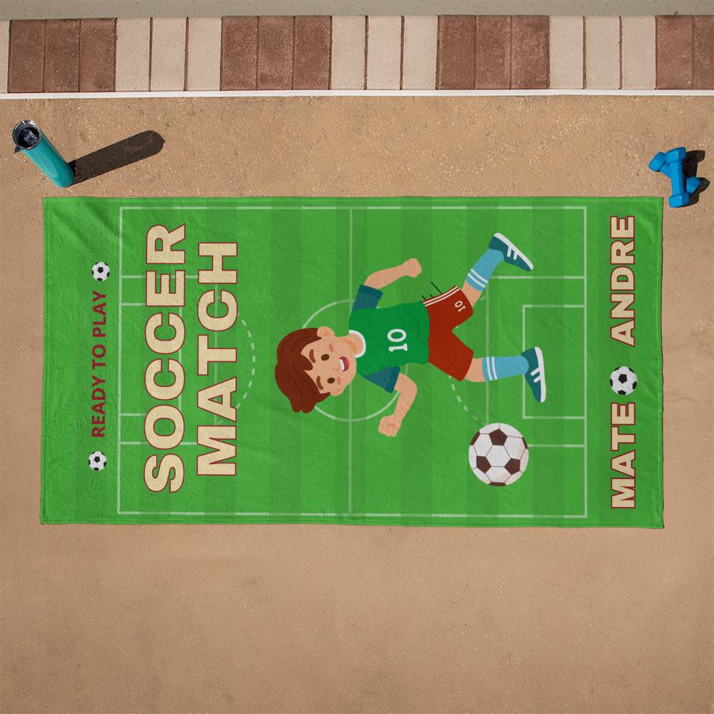 Personalized Soccer Beach towel
