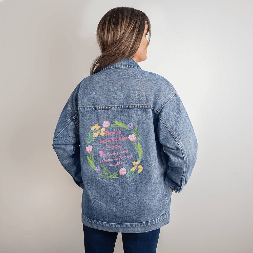 Oversized Women's blissful Denim Jacket Daughter and Mother