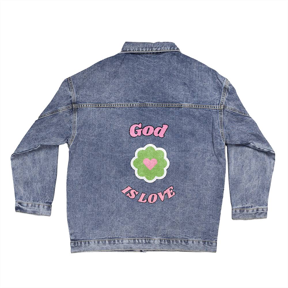 God is love Denim Jacket