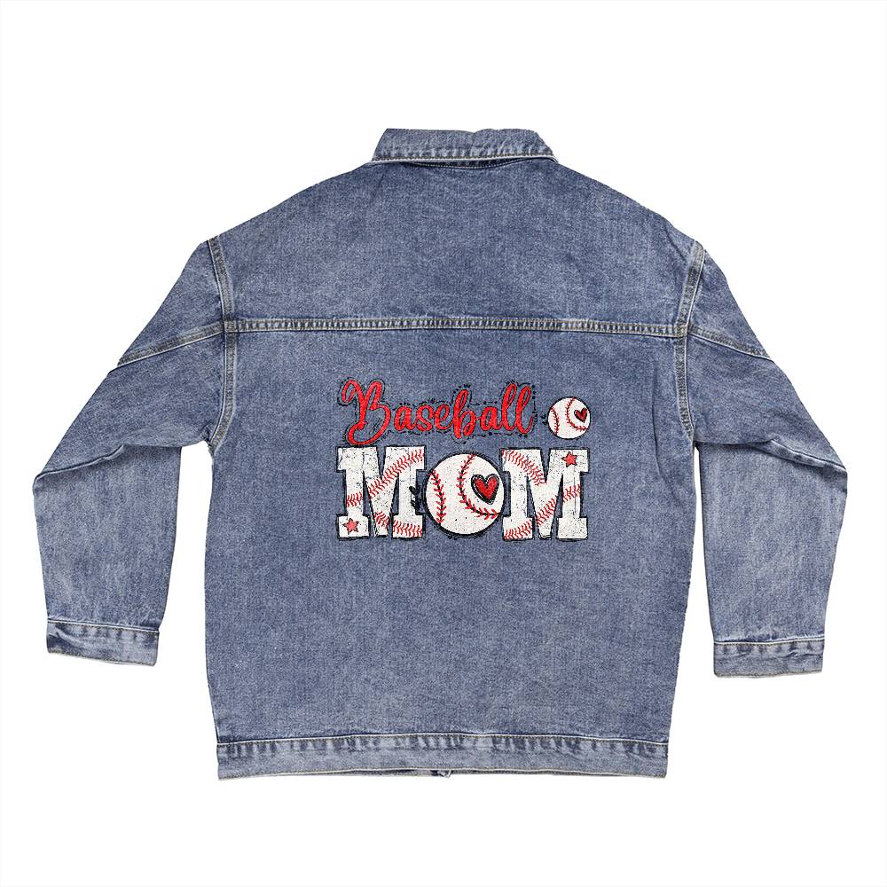 Baseball MOM Denim Jacket