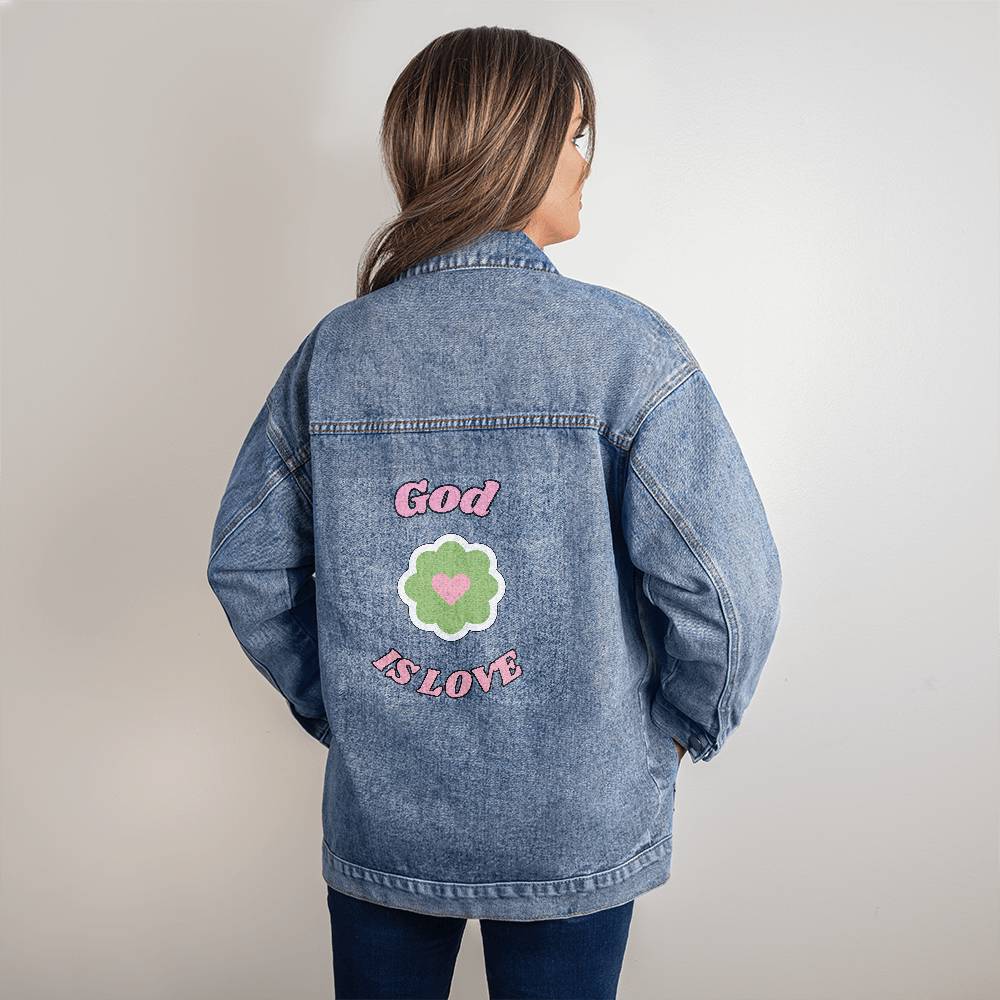 God is love Denim Jacket