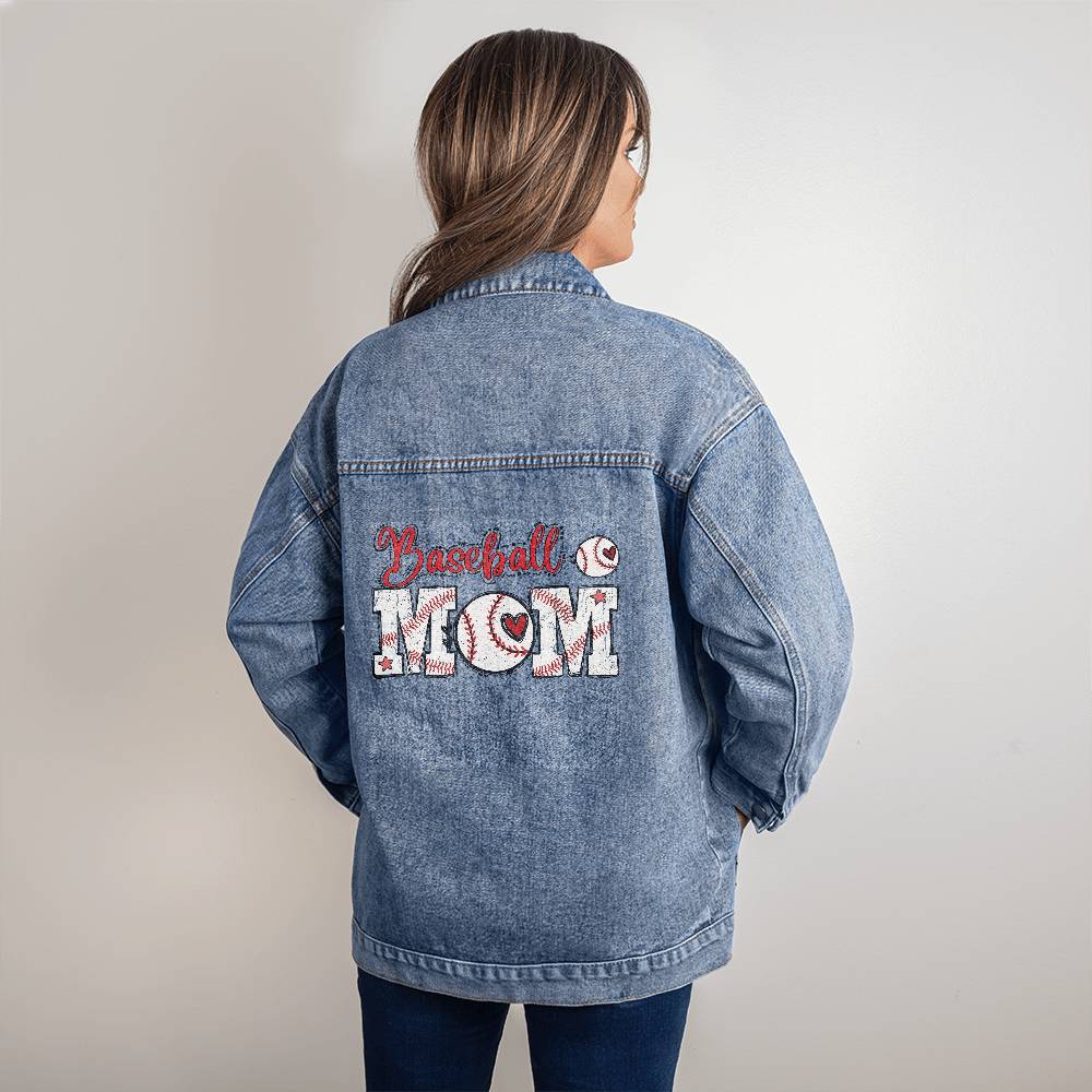 Baseball MOM Denim Jacket