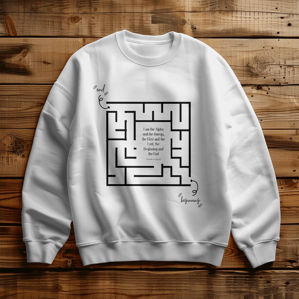 I am The Alpha and the Omega,Unisex Chistian Crewneck Sweatshirt