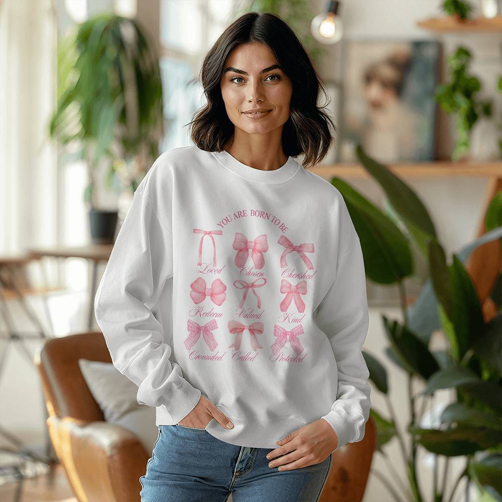You are Born to BE, Christian Affirmation Crewneck Sweatshirt