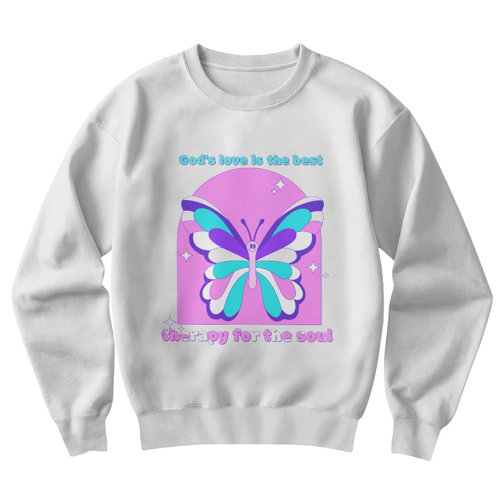God's Love is The Best Therapy for The Soul, Christian Crewneck Sweatshirt