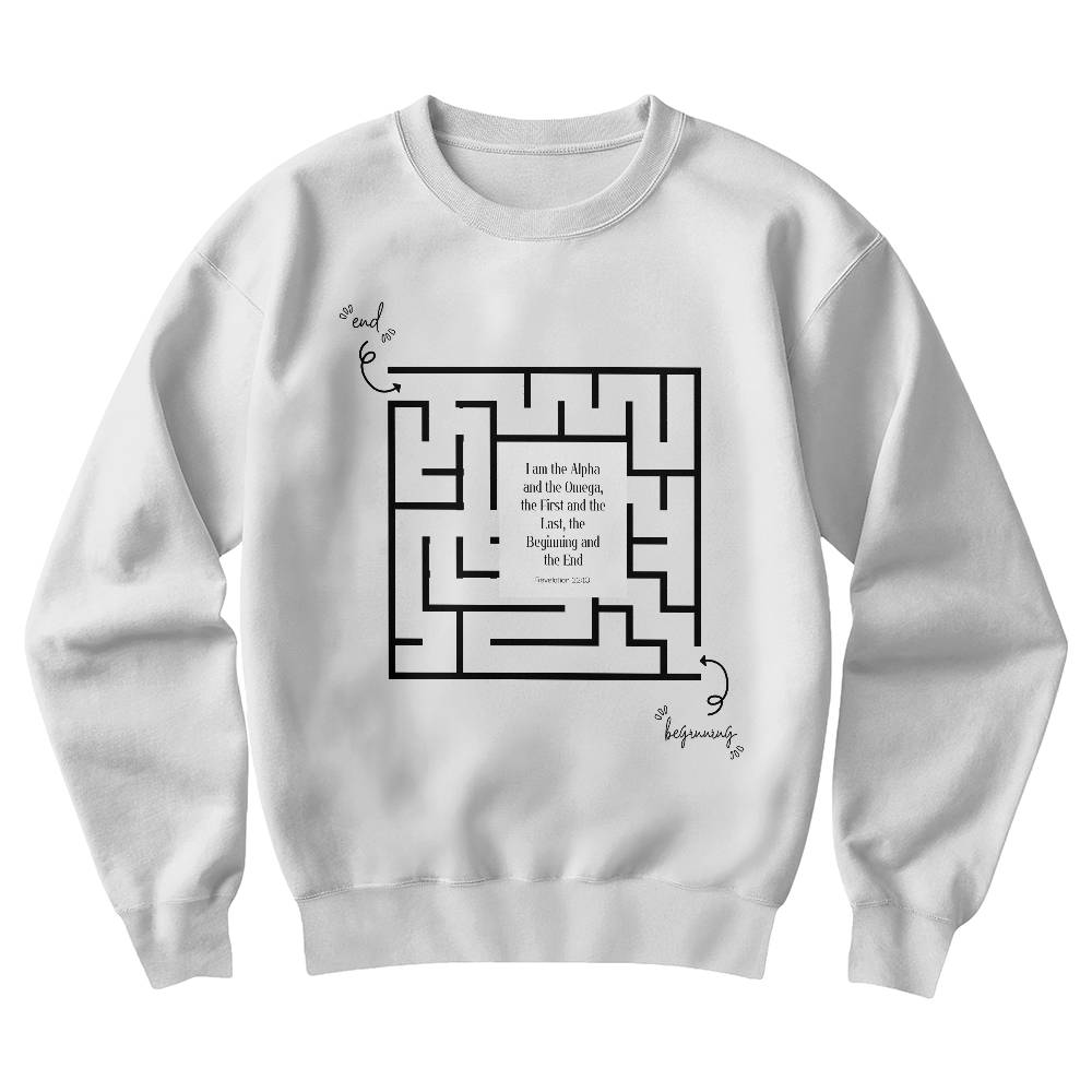 I am The Alpha and the Omega,Unisex Chistian Crewneck Sweatshirt