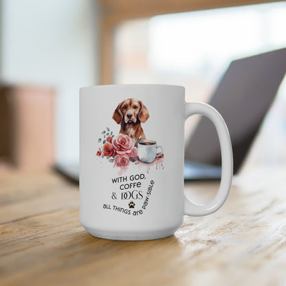 With God coffee and dogs mug