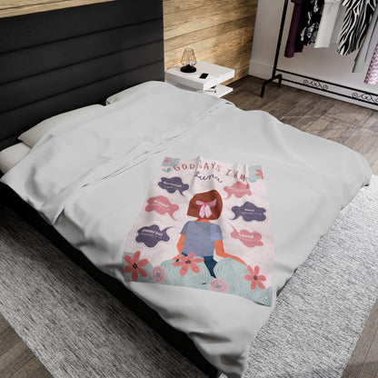 God says I am (Personalized) Plush Blanket