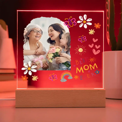 Best Mom Ever Acrylic Gift- Upload Your Mom Photo
