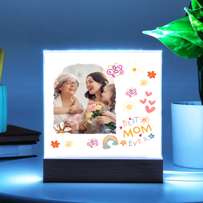 Best Mom Ever Acrylic Gift- Upload Your Mom Photo