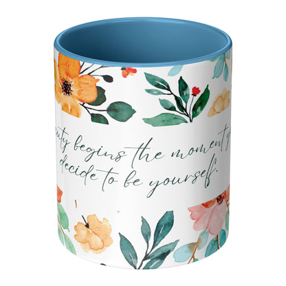 Beauty Begins The Moment you Decide to Be Yourself (Personalized Mug)