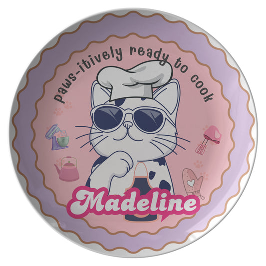 Madeleine Kitty's personalized plate for kids