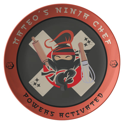 Mateos Personalized, Ninja Plate for kids