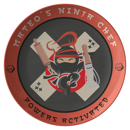 Mateos Personalized, Ninja Plate for kids