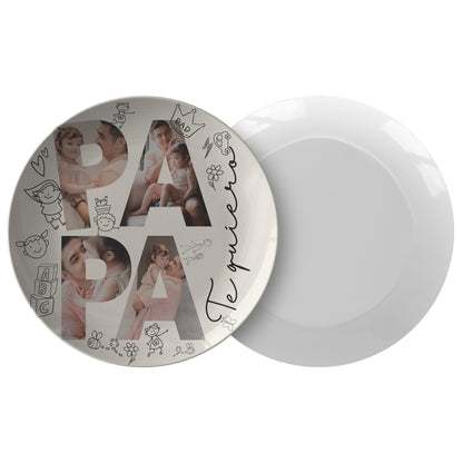 Papa personalized Photo plate