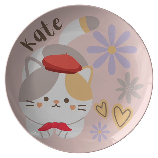 Personalized Kitty Plate for kids