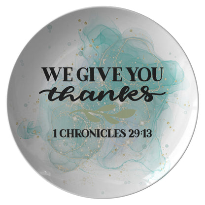We Give You Thanks Personalized Plate